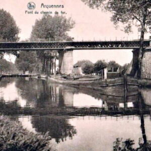 Vieilles_photos_Arquennes - Arquennes le pont du chemin de fer 4